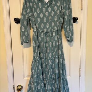 Lucky Brand XL Prairiecore Bottom-Tiered Flowy Dress
